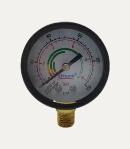 مانومتر خشک بدنه پلاستیک اتصال از پایین استریم مدل P-013-10bar-5cm